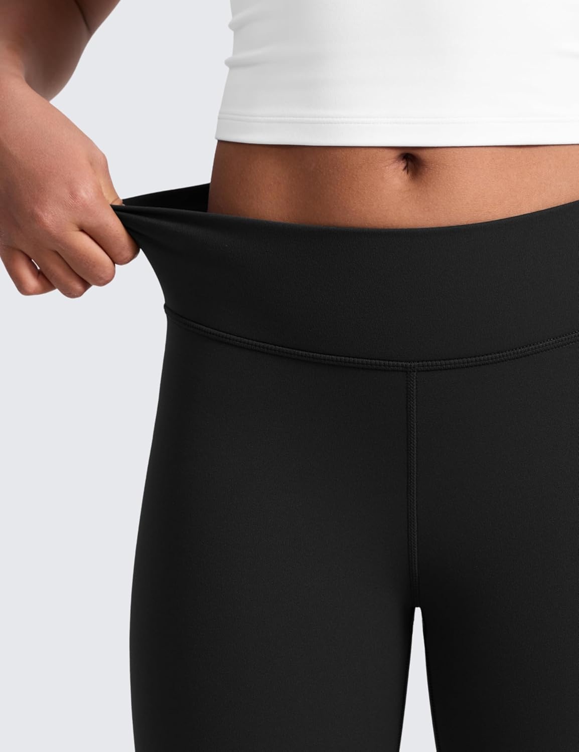 image:imageCRZ YOGA Girls Matte Thermal Fleece Lined Full Length Leggings Casual Athletic High Waist Pants Winter Warm Kids TeenBlack