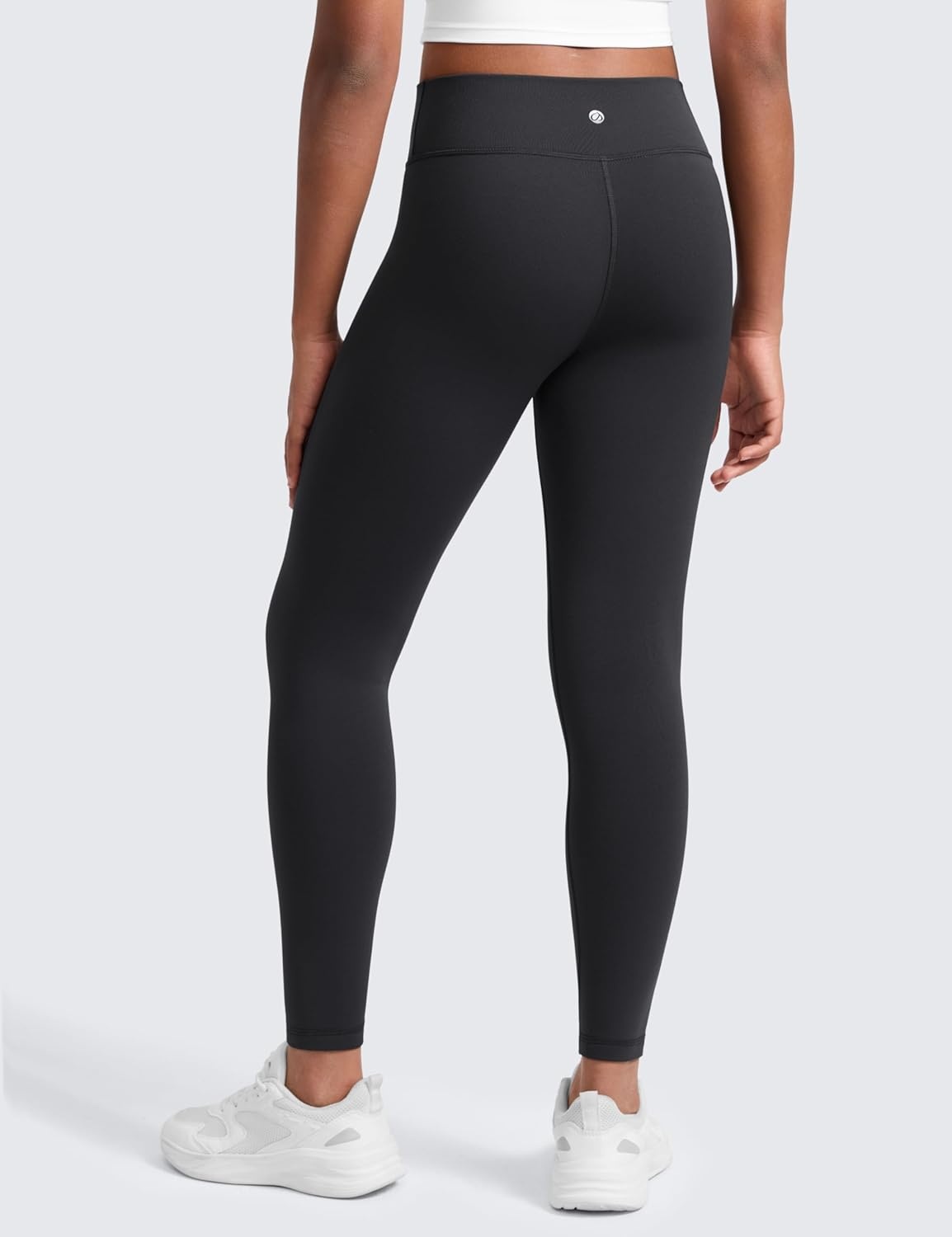 image:imageCRZ YOGA Girls Matte Thermal Fleece Lined Full Length Leggings Casual Athletic High Waist Pants Winter Warm Kids TeenInk Gray