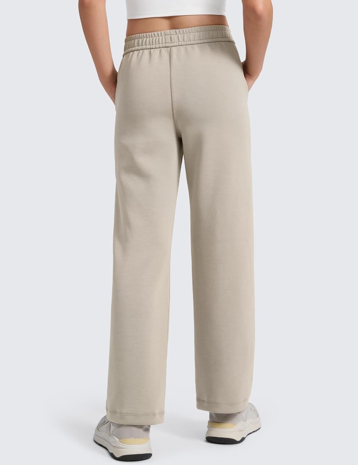 image:imageCRZ YOGA Girls SoftAura Wide Leg Casual Sweatpants with Pockets Lounge High Waist Pants Drawstring Kids TeenStone