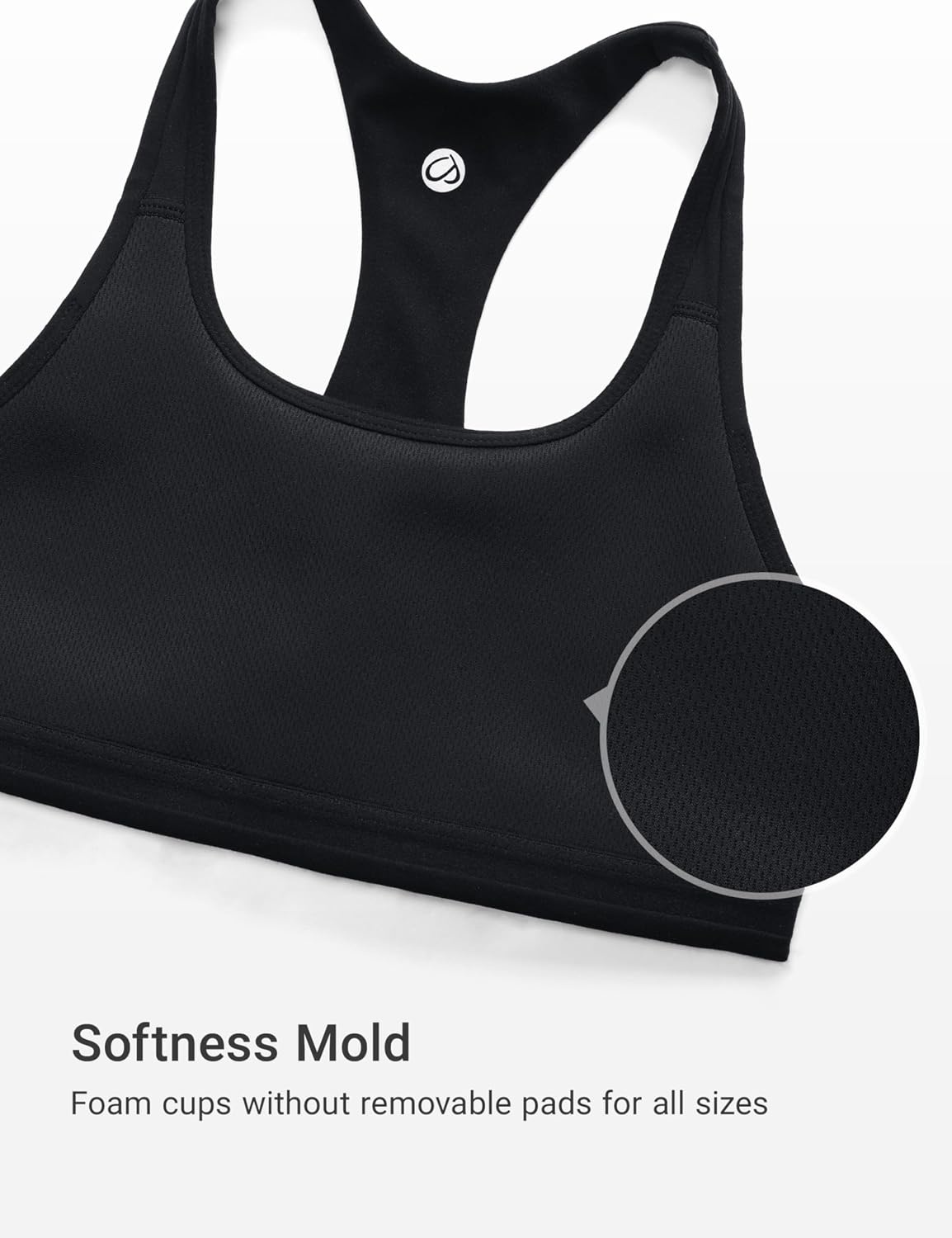 image:imageCRZ YOGA Girls Softness Mold Butterluxe Racerback Sports Bra Athletic Yoga Casual U Neck Scoop Teen KidsBlack
