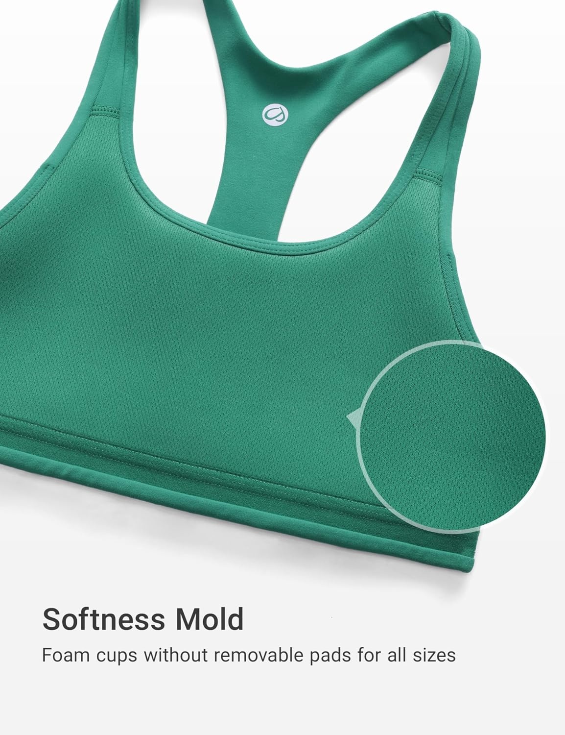image:imageCRZ YOGA Girls Softness Mold Butterluxe Racerback Sports Bra Athletic Yoga Casual U Neck Scoop Teen KidsCascadia Green