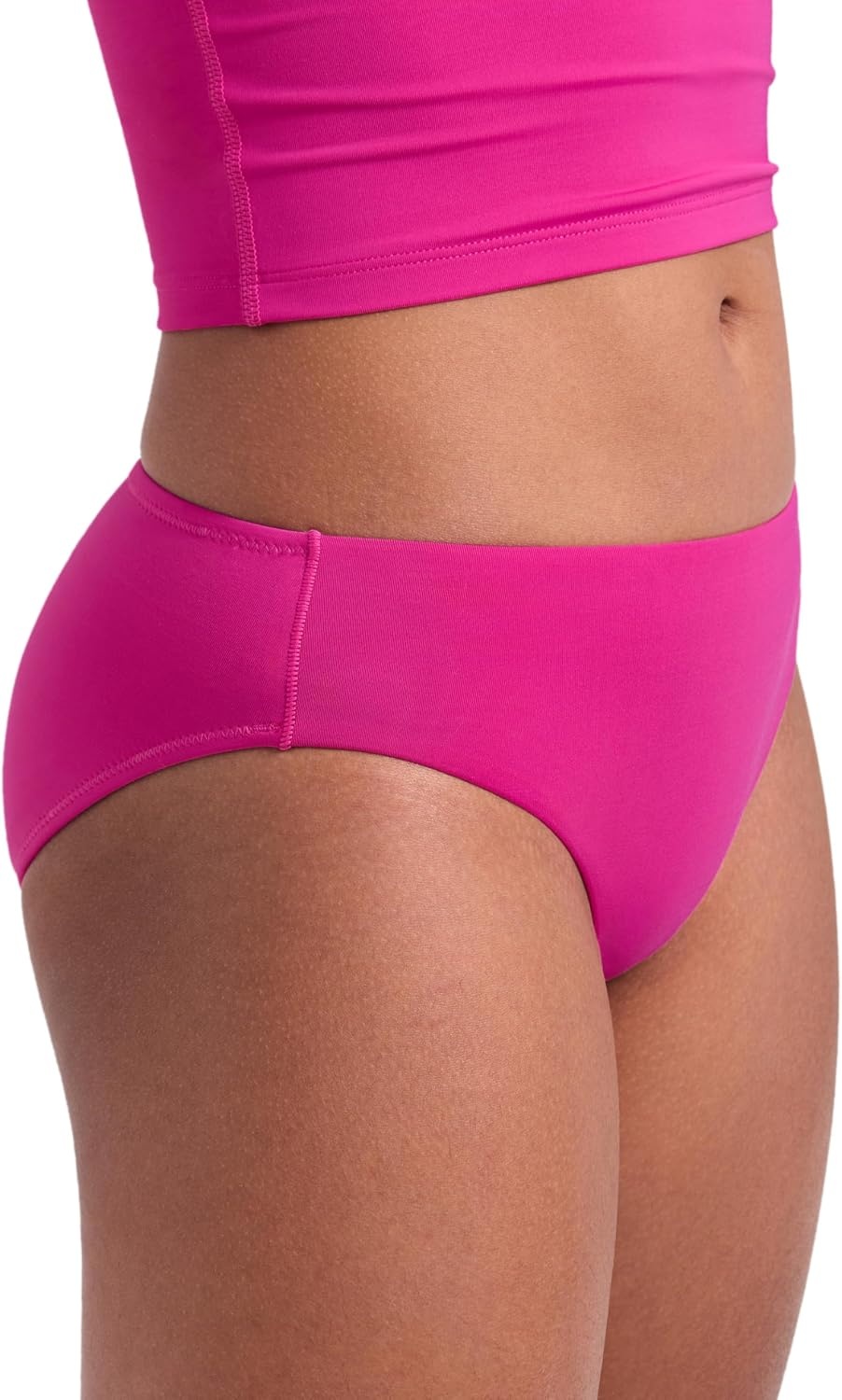 image:imageCRZ YOGA Girls Tankini Set 2 Piece Swimsuit Beach Sports Bathing Suit High Neck Racerback Padded Kids TeenHibiscus Purple