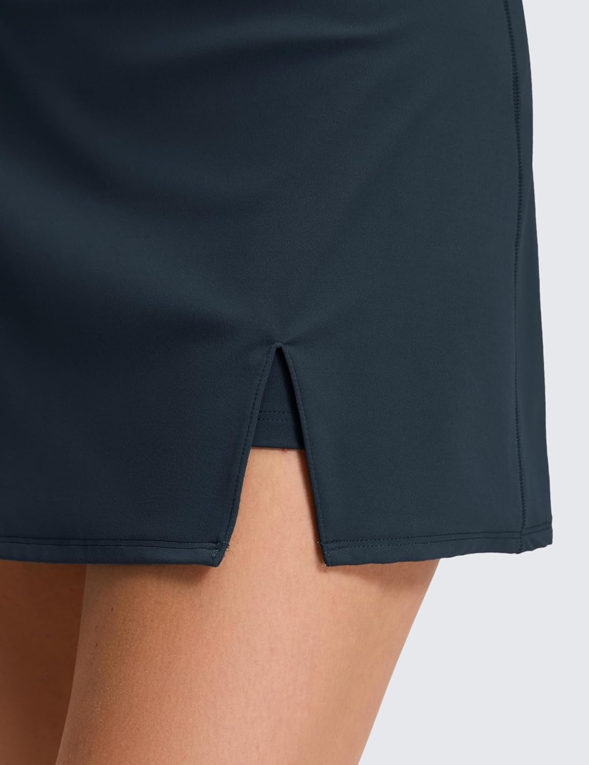 image:imageCRZ YOGA High Rise Front Slit Golf Skirts for Women Mini Aline Tennis Casual Skort with Builtin Shorts Side PocketsTrue Navy