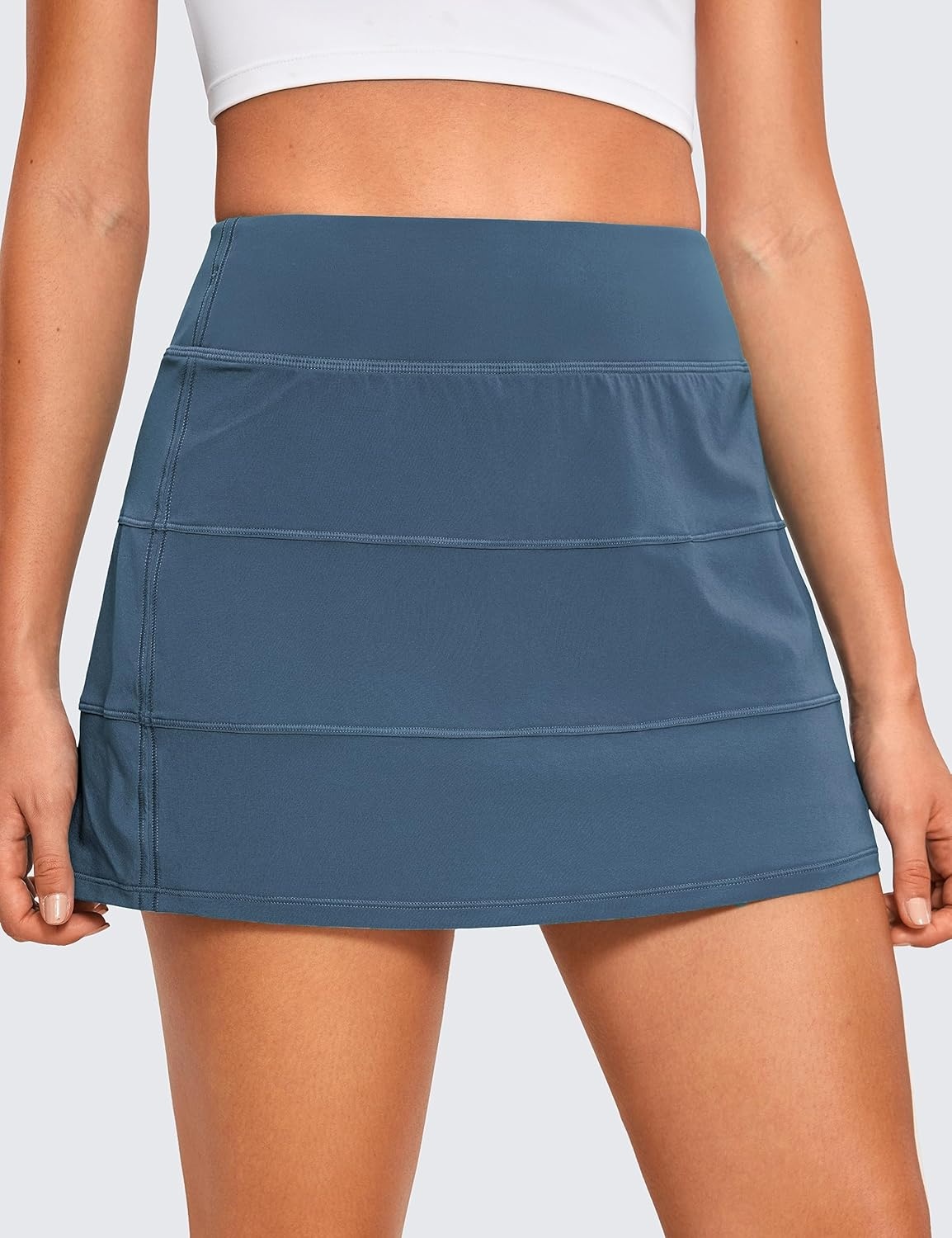 image:imageCRZ YOGA High Waisted A line Golf Skirts for Women Mini Lined Tennis Casual Work Skorts with 3 PocketsStelindigo