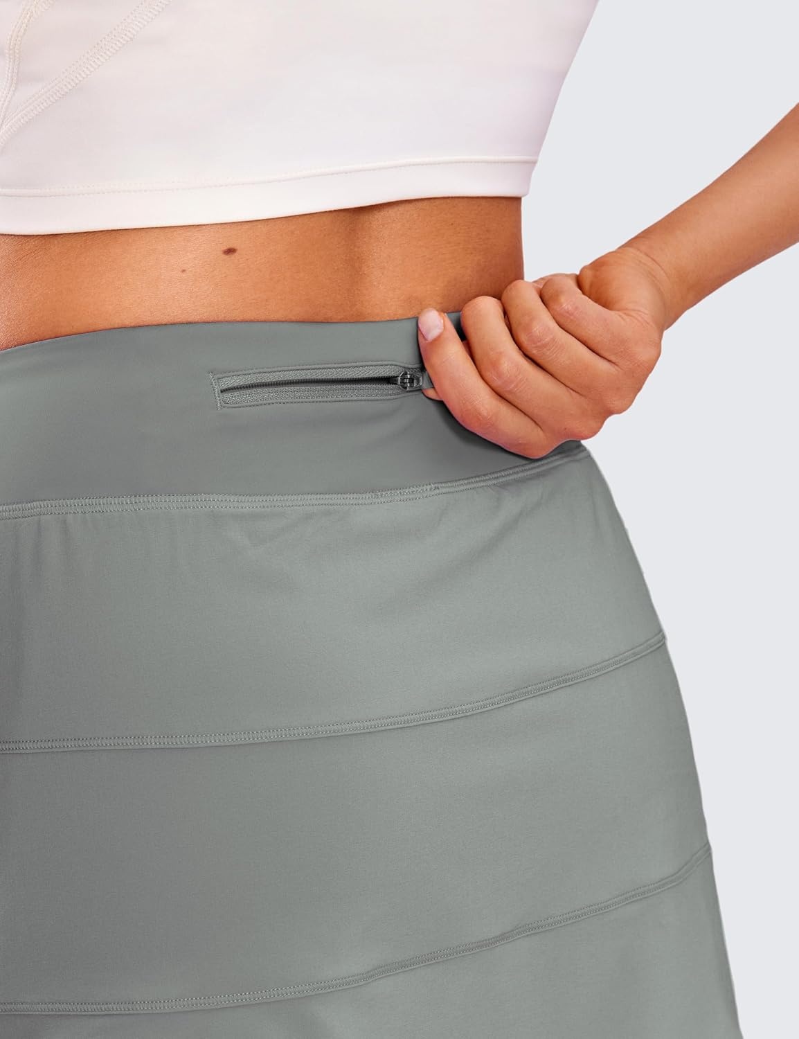 image:imageCRZ YOGA High Waisted A line Golf Skirts for Women Mini Lined Tennis Casual Work Skorts with 3 PocketsSterling