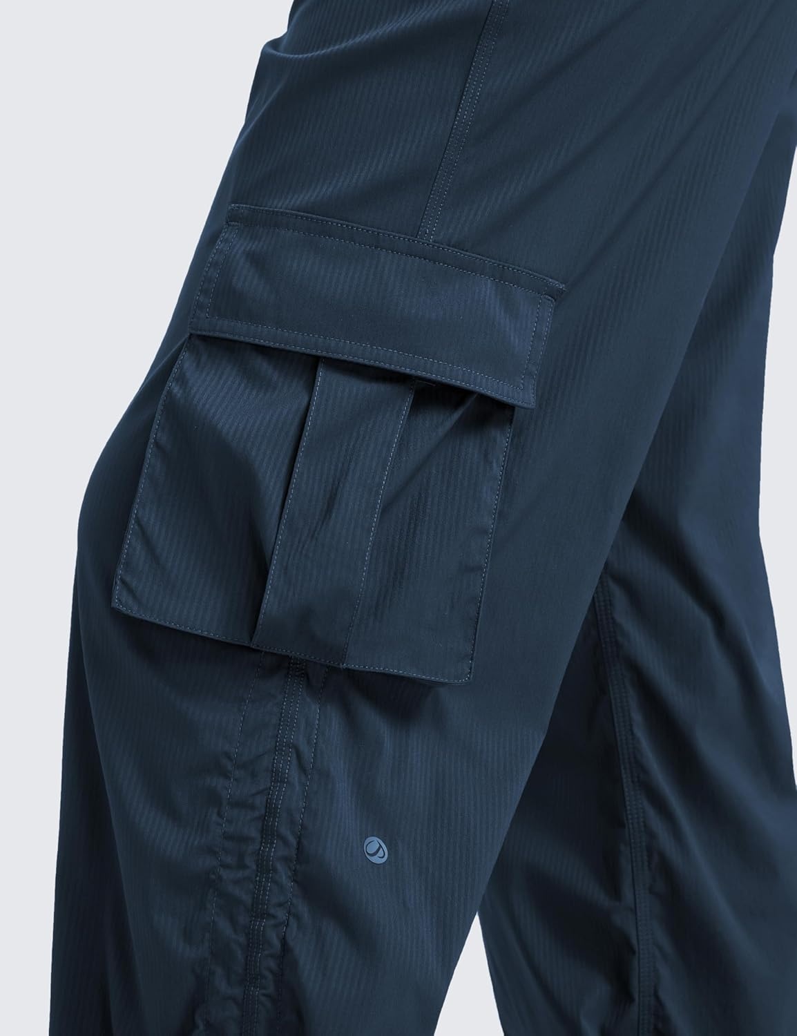 image:imageCRZ YOGA Lightweight Cargo Casual Pants for Women 30 Ruched Straight Leg Travel Athletic Hiking JoggersInk Blue