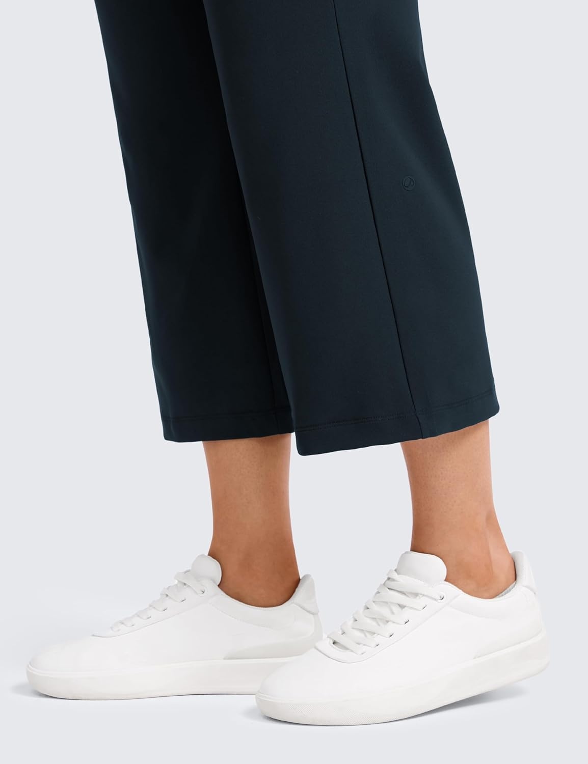 image:imageCRZ YOGA Lightweight Drapey Flared Capri Pants for Women 23 Flowy Casual Travel Work with Pockets SummerTrue Navy