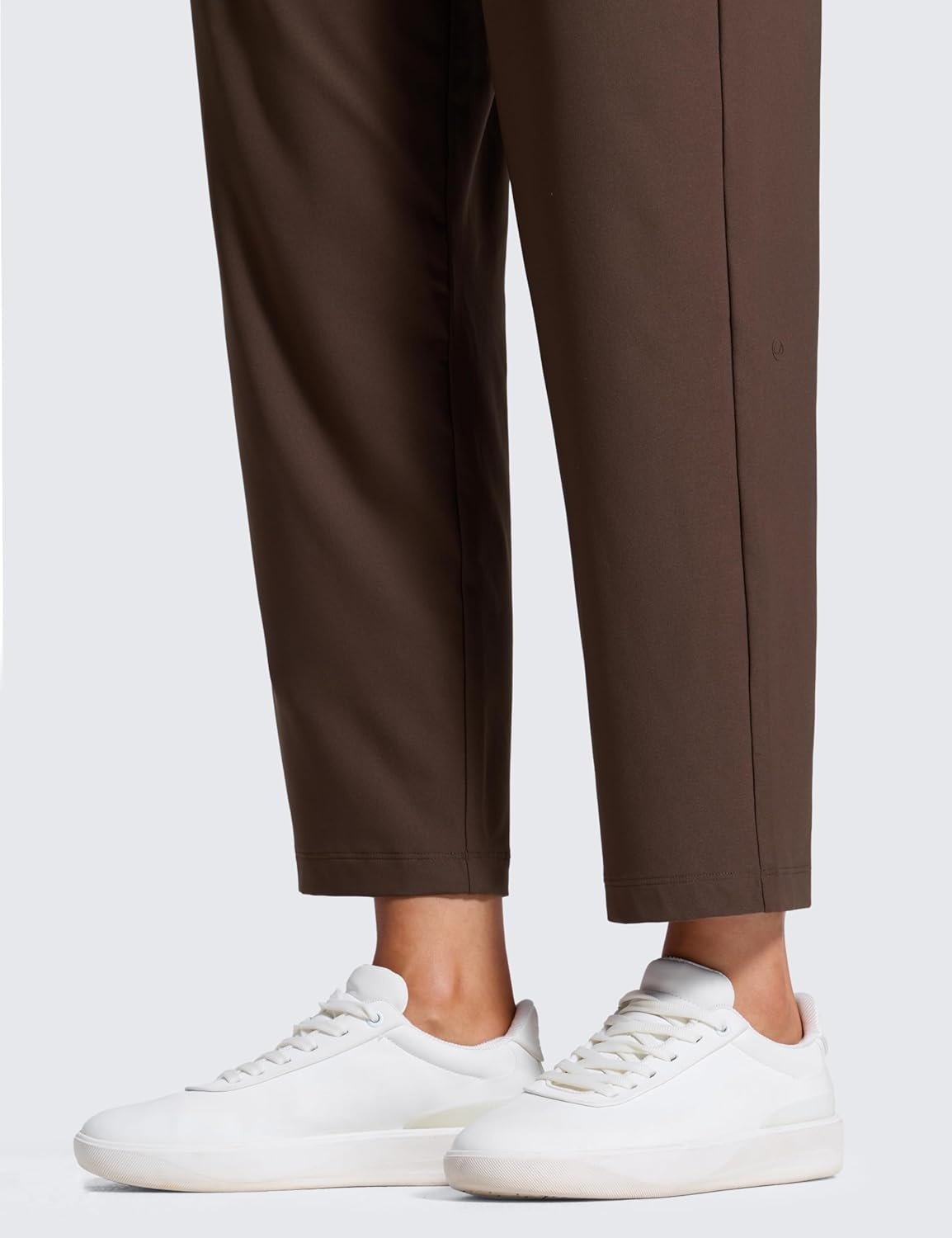image:imageCRZ YOGA Lightweight Drapey Tapered Ankle Pants for Women 27 78 Casual Travel Work with Pockets SummerHot Fudge Brown