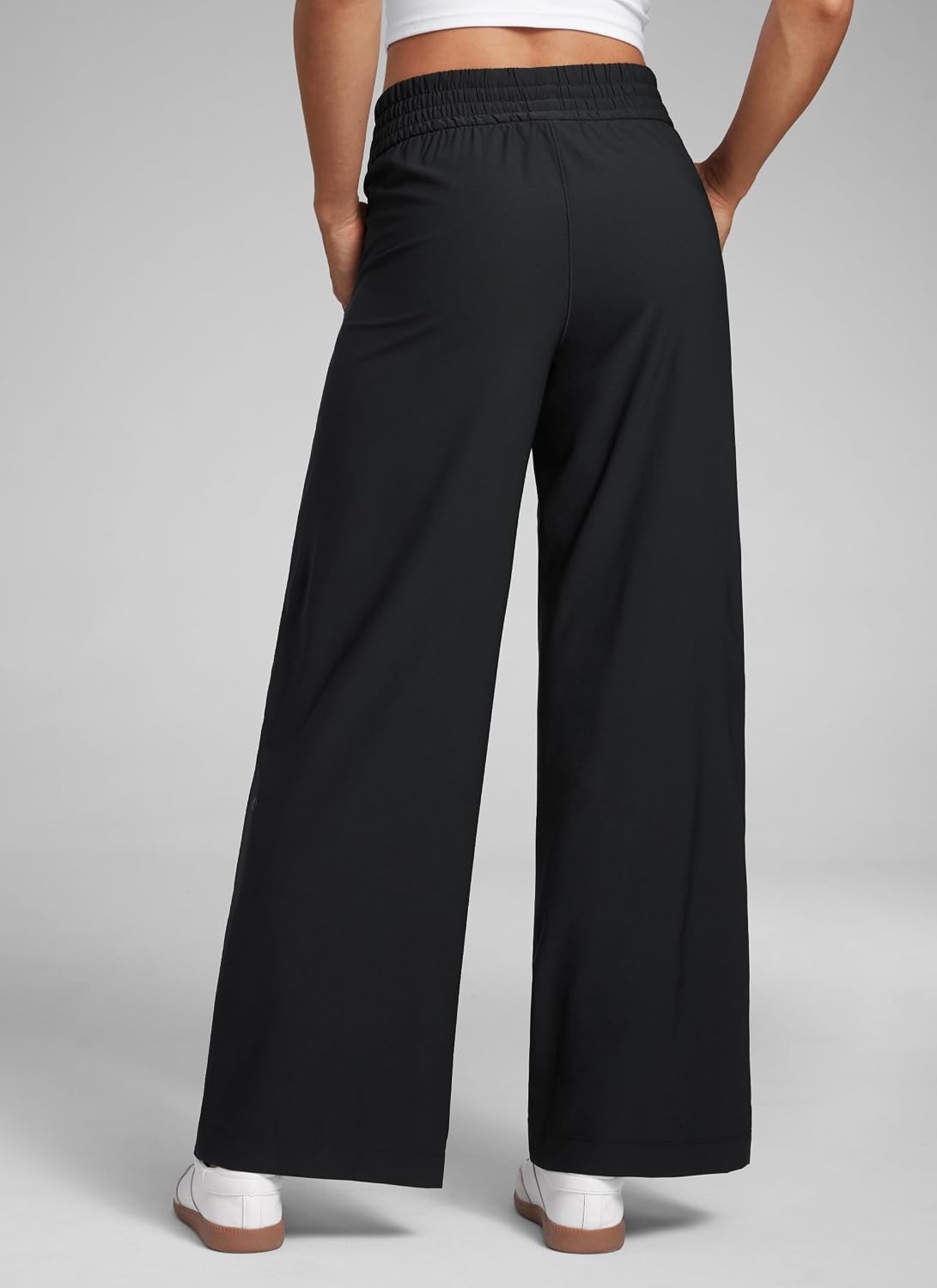 image:imageCRZ YOGA Lightweight Drapey Wide Leg Casual Pants for Women 30 Flowy Travel Work Loose Fit SummerBlack