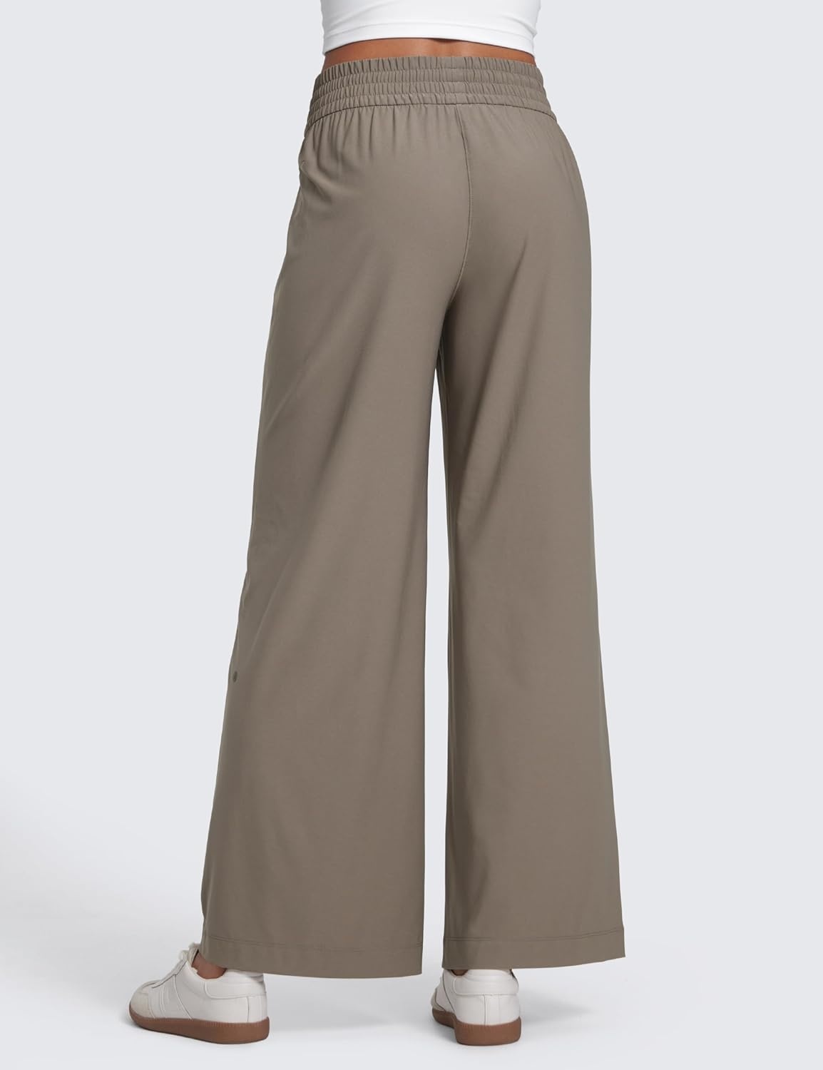 image:imageCRZ YOGA Lightweight Drapey Wide Leg Casual Pants for Women 30 Flowy Travel Work Loose Fit SummerNomad Grey