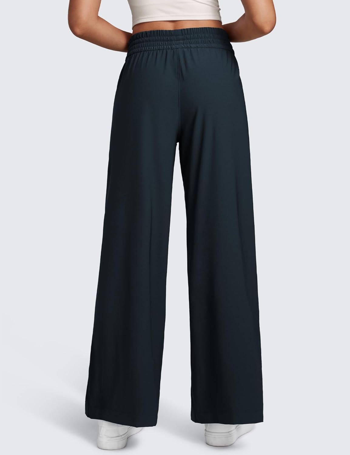 image:imageCRZ YOGA Lightweight Drapey Wide Leg Casual Pants for Women 30 Flowy Travel Work Loose Fit SummerTrue Navy