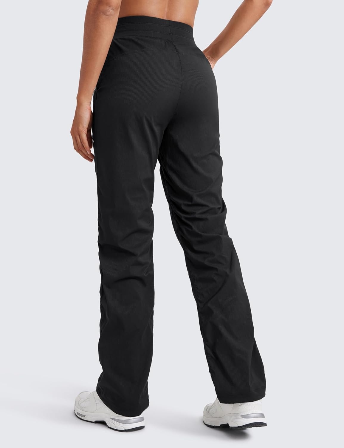 image:imageCRZ YOGA Lightweight Straight Leg Workout Pants for Women 283032 Ruched Casual Work Athletic Joggers with PocketsBlack