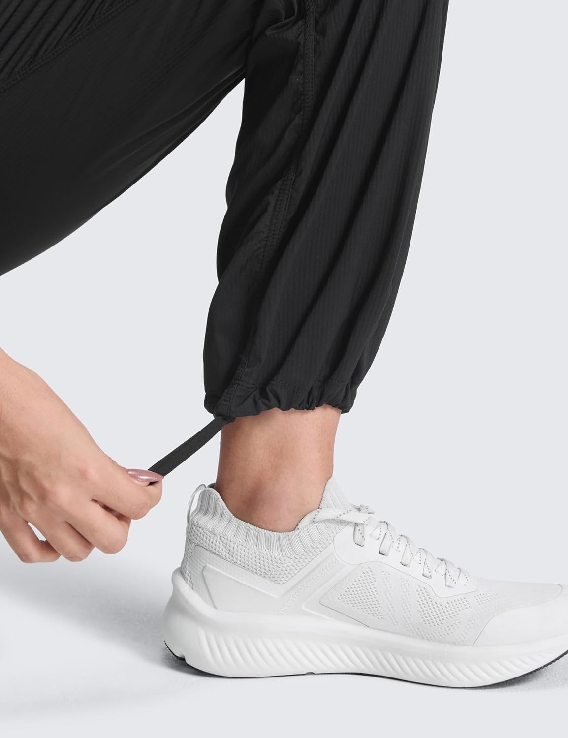 image:imageCRZ YOGA Lightweight Straight Leg Workout Pants for Women 283032 Ruched Casual Work Athletic Joggers with PocketsBlack