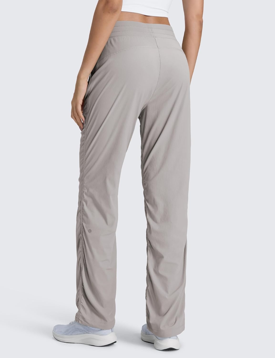image:imageCRZ YOGA Lightweight Straight Leg Workout Pants for Women 283032 Ruched Casual Work Athletic Joggers with PocketsDark Chrome