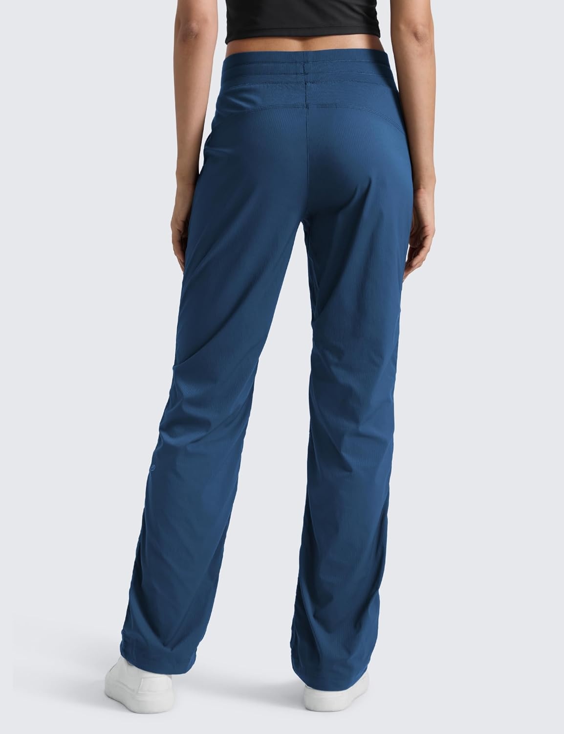 image:imageCRZ YOGA Lightweight Straight Leg Workout Pants for Women 283032 Ruched Casual Work Athletic Joggers with PocketsFrench Navy