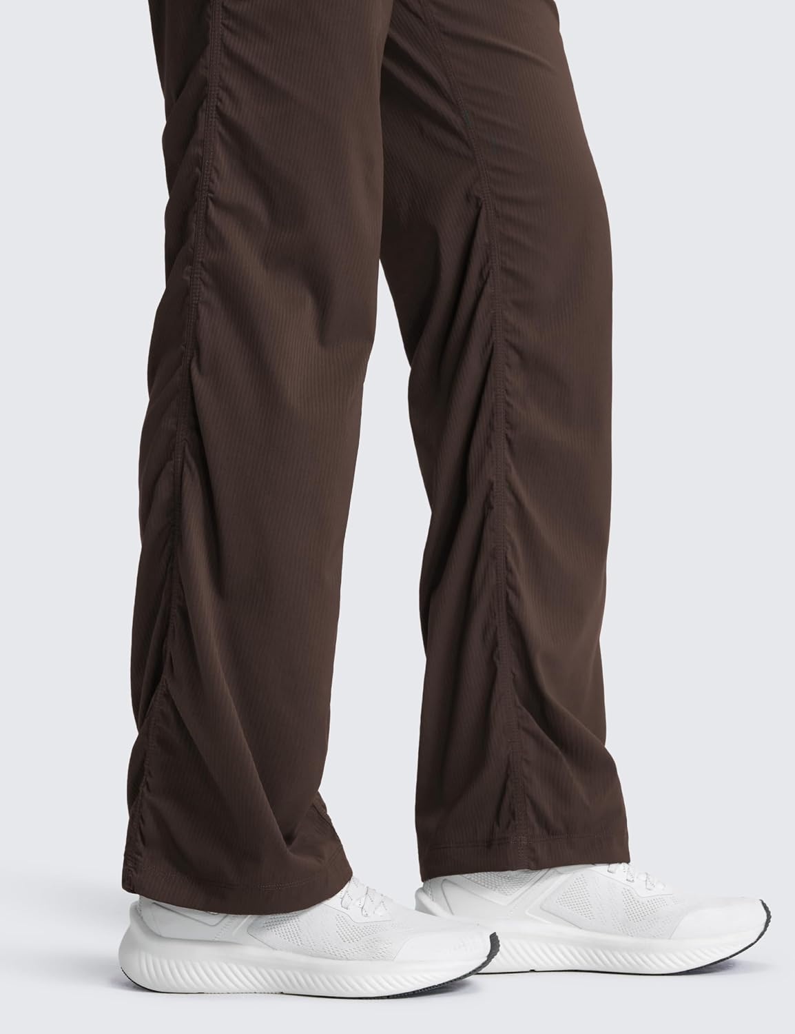 image:imageCRZ YOGA Lightweight Straight Leg Workout Pants for Women 283032 Ruched Casual Work Athletic Joggers with PocketsHot Fudge Brown