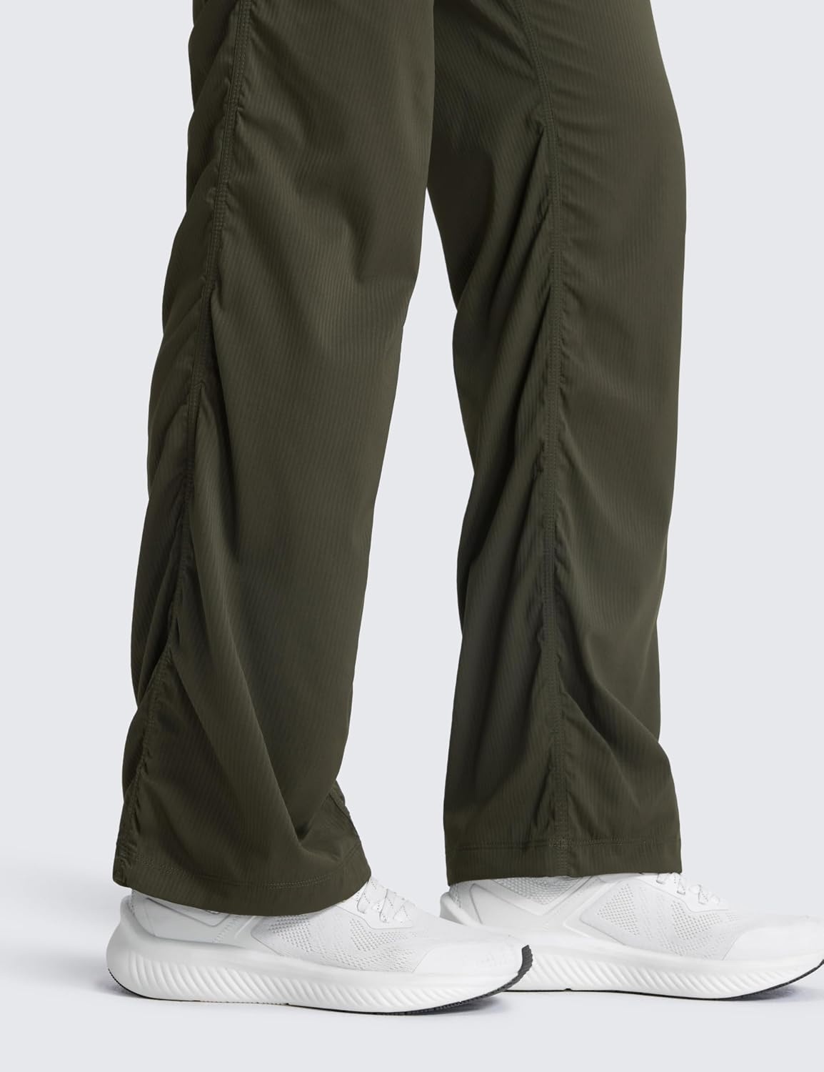 image:imageCRZ YOGA Lightweight Straight Leg Workout Pants for Women 283032 Ruched Casual Work Athletic Joggers with PocketsOlive Green