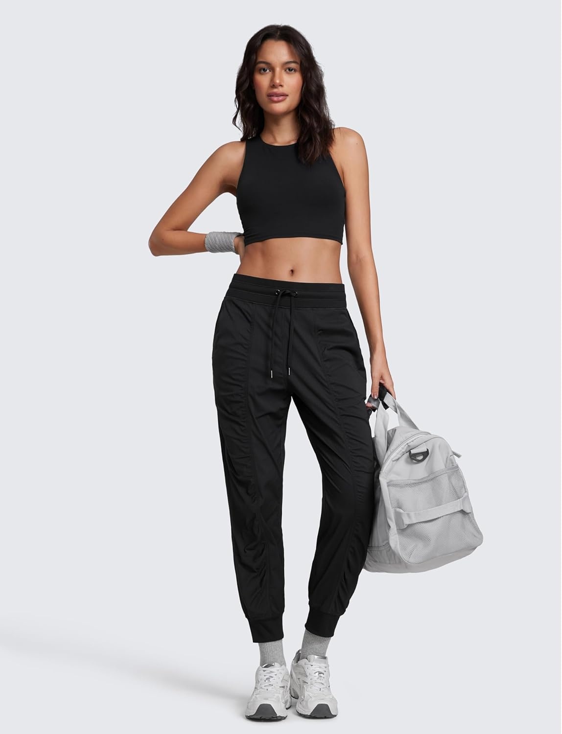 image:imageCRZ YOGA Lightweight Workout Joggers for Women 26285305 Outdoor Running Casual Pants with PocketsBlack