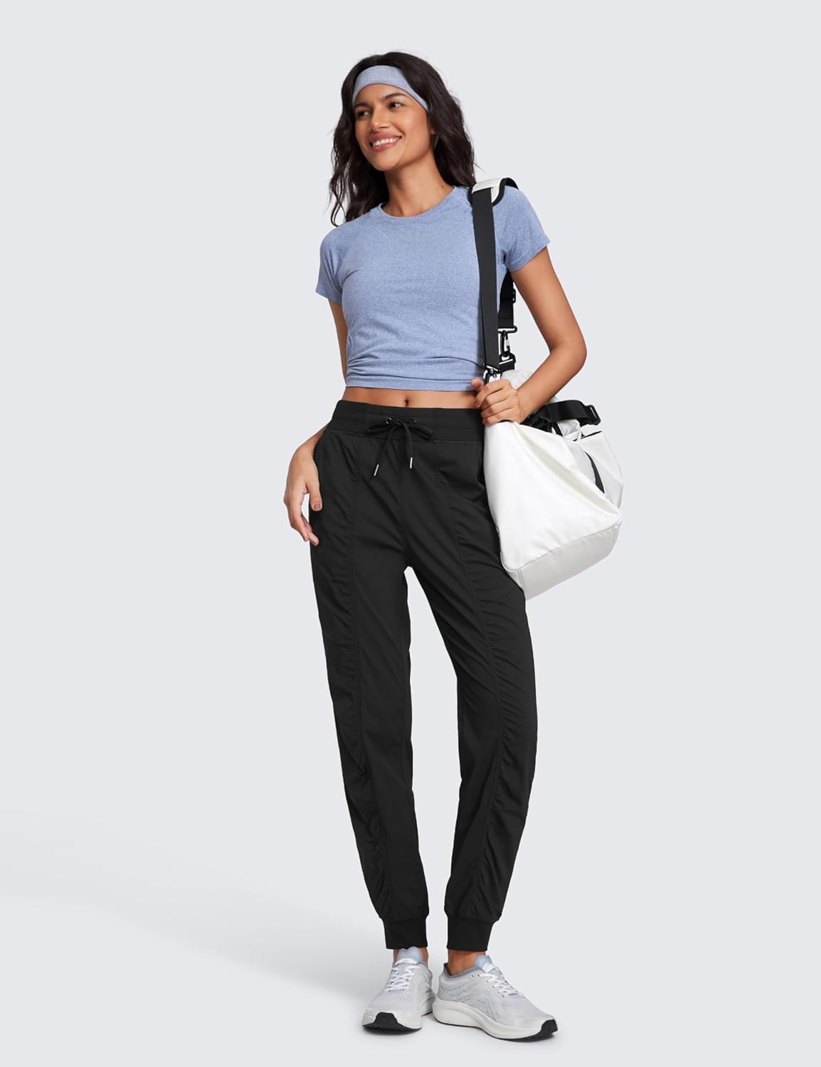 image:imageCRZ YOGA Lightweight Workout Joggers for Women 26285305 Outdoor Running Casual Pants with PocketsBlack