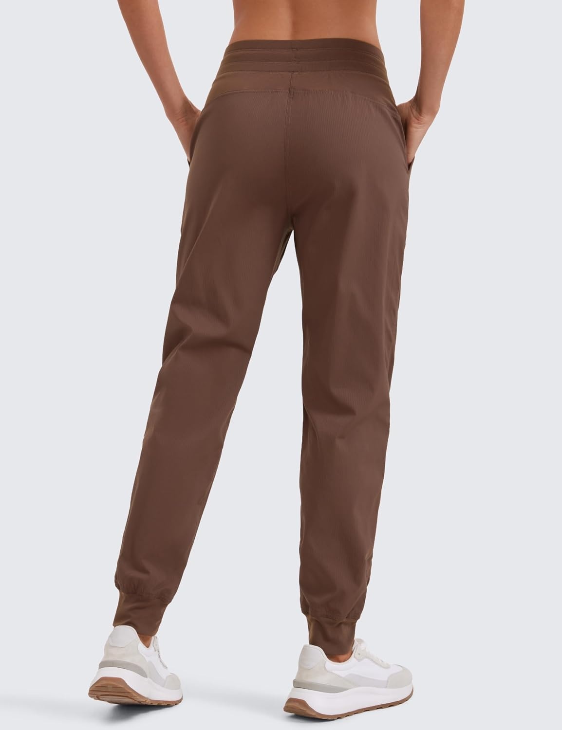 image:imageCRZ YOGA Lightweight Workout Joggers for Women 26285305 Outdoor Running Casual Pants with PocketsCoffee Brown