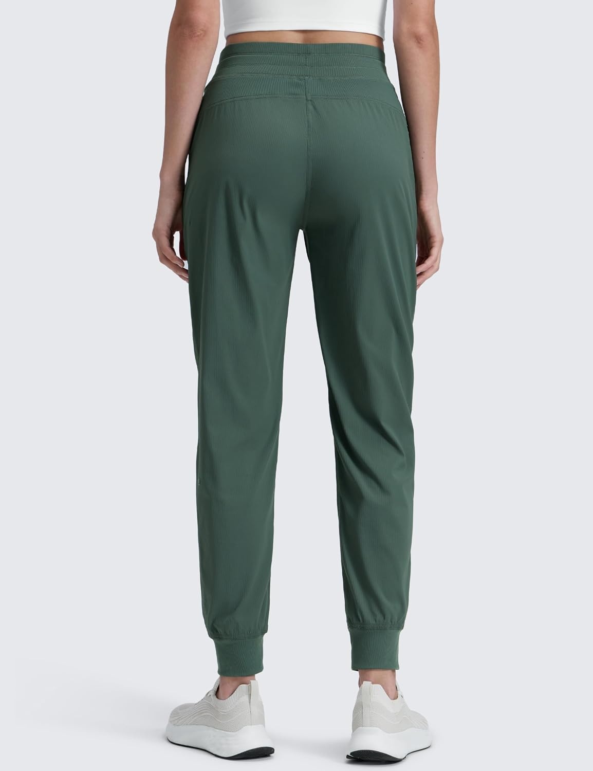 image:imageCRZ YOGA Lightweight Workout Joggers for Women 26285305 Outdoor Running Casual Pants with PocketsDark Forest Green