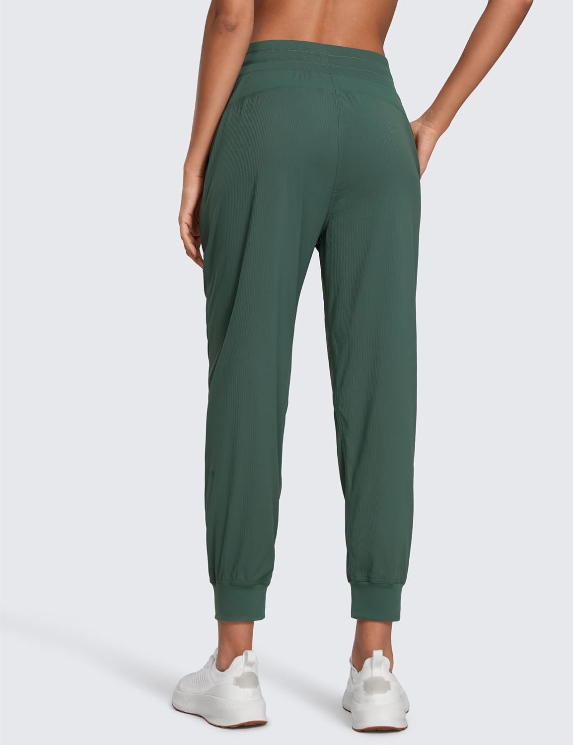 image:imageCRZ YOGA Lightweight Workout Joggers for Women 26285305 Outdoor Running Casual Pants with PocketsDark Forest Green