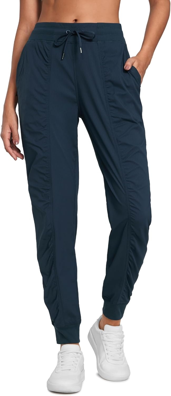 image:imageCRZ YOGA Lightweight Workout Joggers for Women 26285305 Outdoor Running Casual Pants with PocketsInk Blue