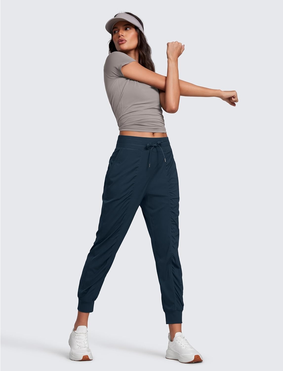 image:imageCRZ YOGA Lightweight Workout Joggers for Women 26285305 Outdoor Running Casual Pants with PocketsInk Blue