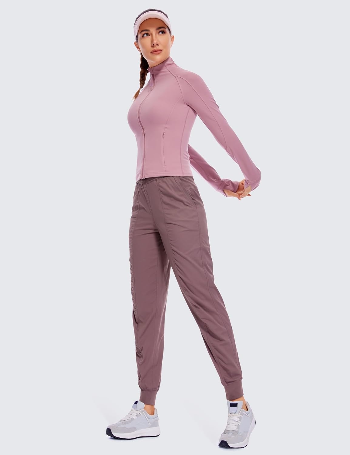 image:imageCRZ YOGA Lightweight Workout Joggers for Women 26285305 Outdoor Running Casual Pants with PocketsMauve