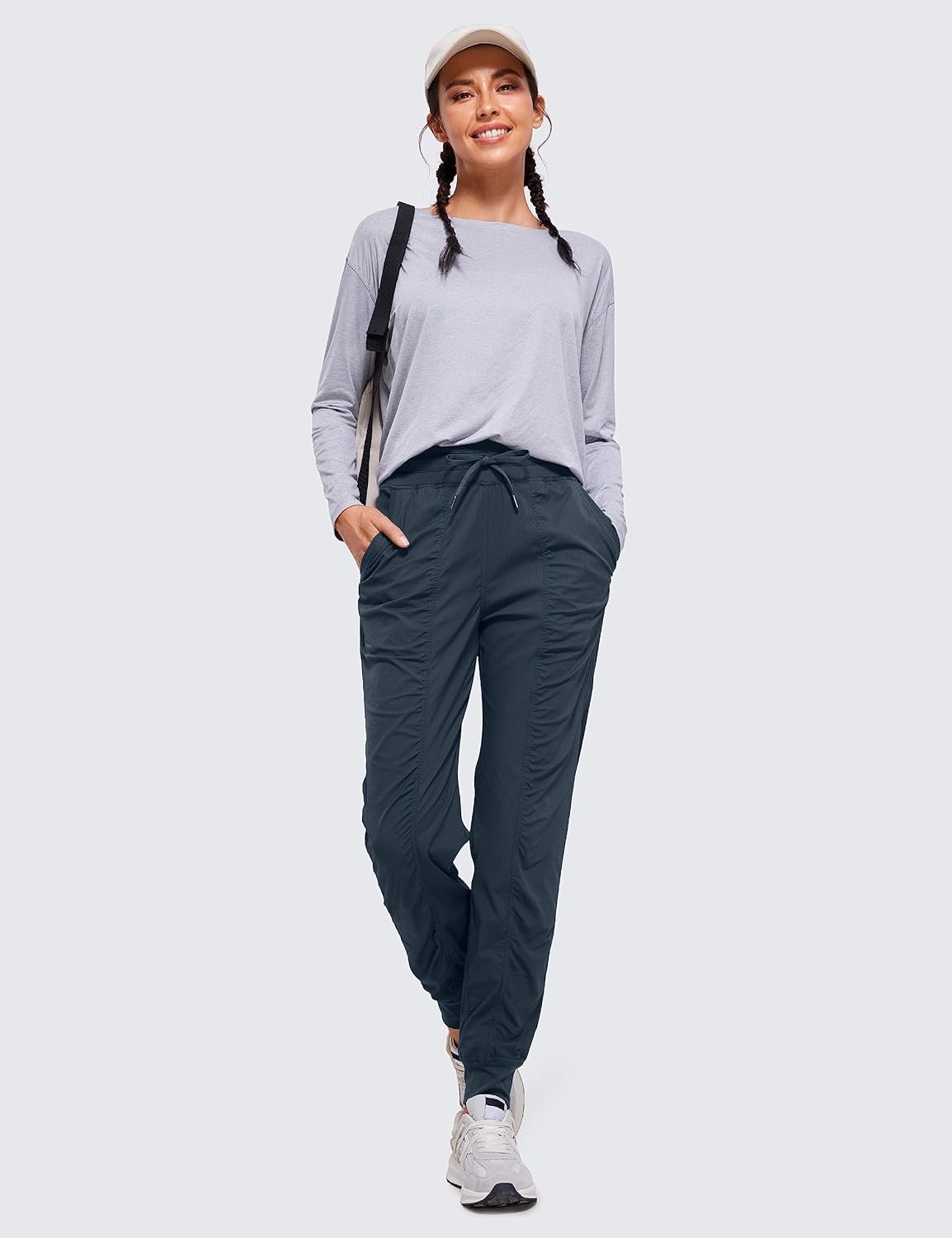 image:imageCRZ YOGA Lightweight Workout Joggers for Women 26285305 Outdoor Running Casual Pants with PocketsMelanite