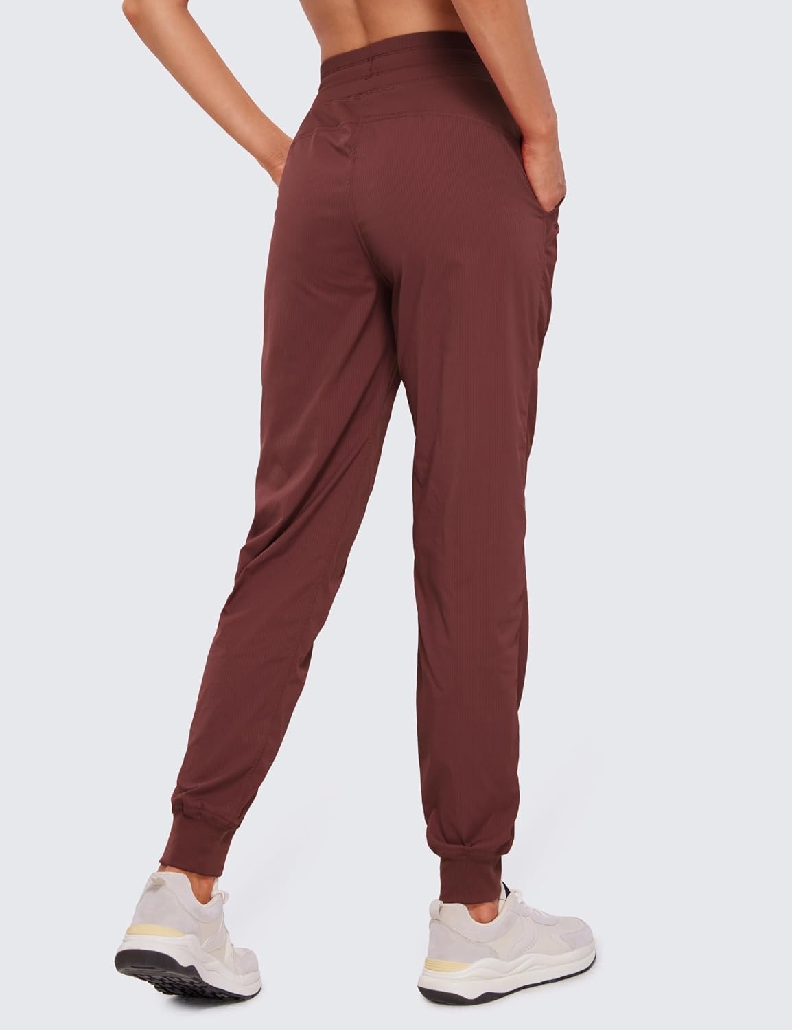 image:imageCRZ YOGA Lightweight Workout Joggers for Women 26285305 Outdoor Running Casual Pants with PocketsRed Merlot