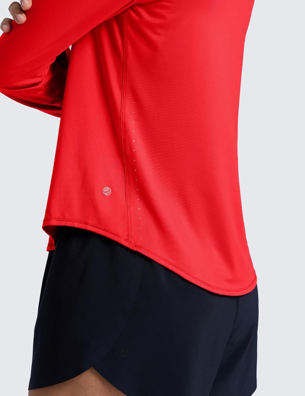 image:imageCRZ YOGA Lightweight Workout Long Sleeve Shirts for Women Gym Running Fall Athletic Training TShirts High Neck TopsDeep Red
