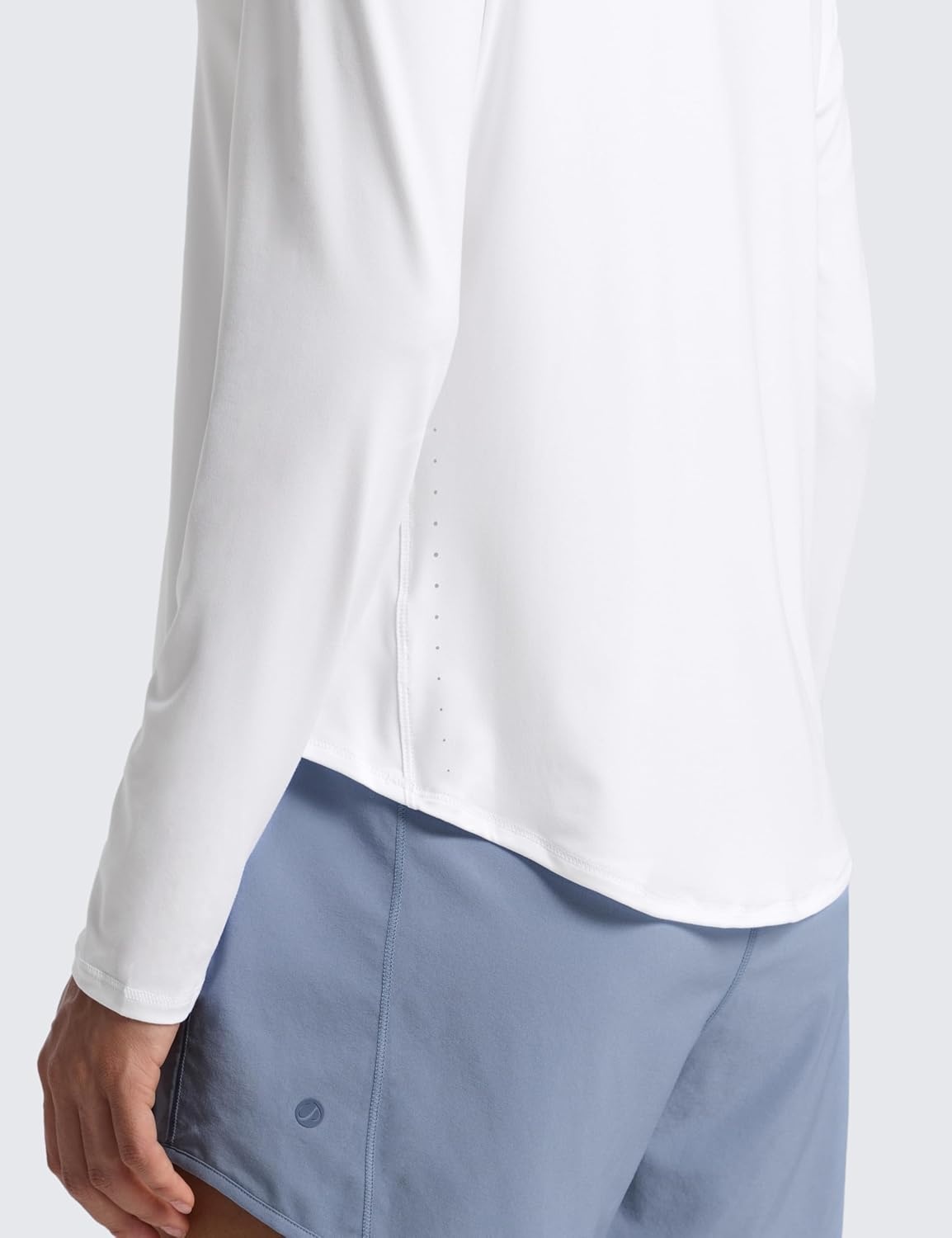 image:imageCRZ YOGA Lightweight Workout Long Sleeve Shirts for Women Gym Running Fall Athletic Training TShirts High Neck TopsWhite