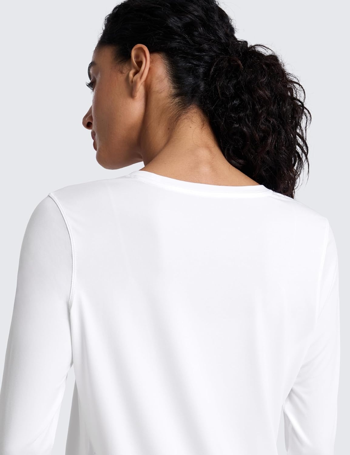 image:imageCRZ YOGA Lightweight Workout Long Sleeve Shirts for Women Gym Running Fall Athletic Training TShirts High Neck TopsWhite