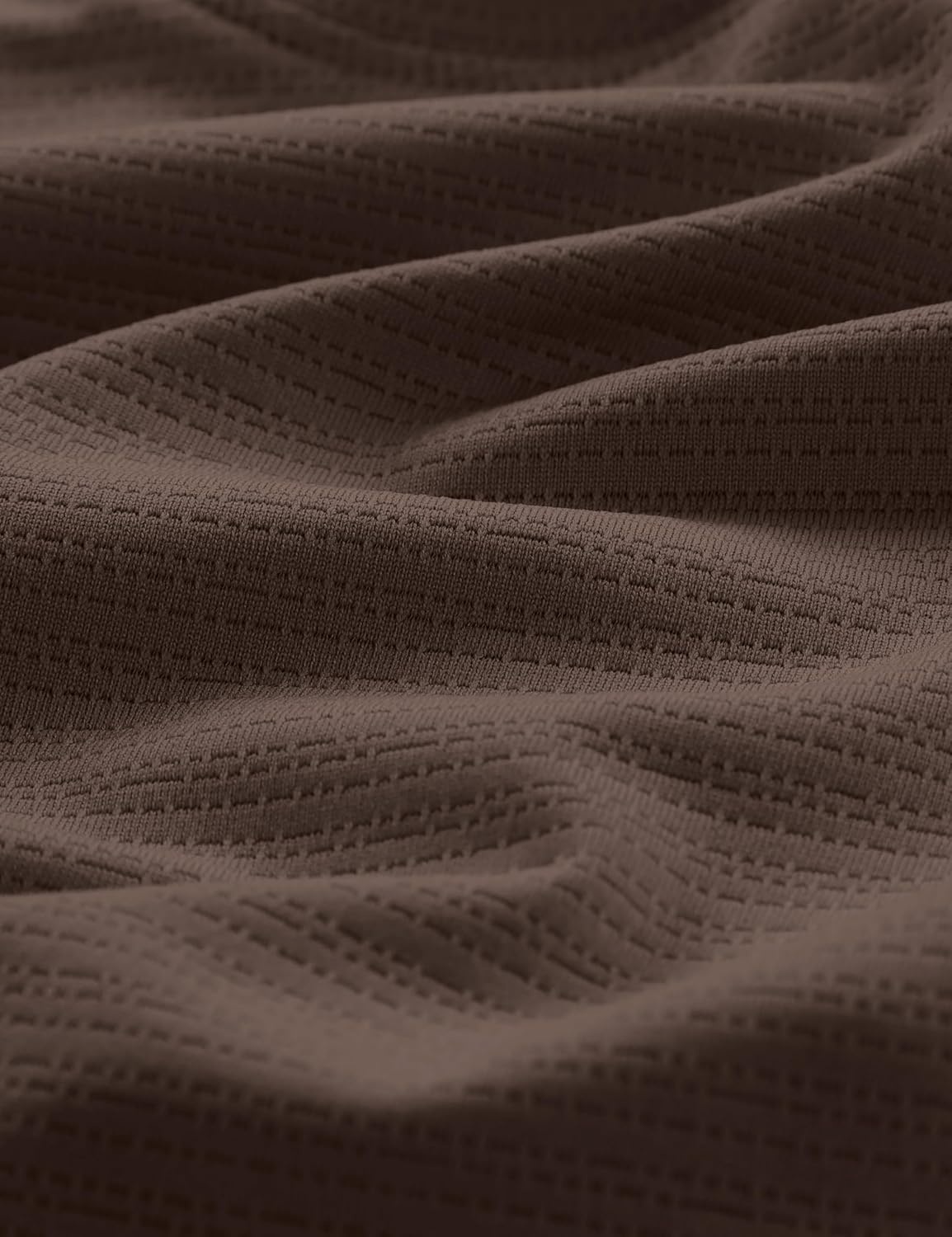 image:imageCRZ YOGA Lightweight Workout Shirts for Men Texture Crewneck Running Athletic TShirts Short Sleeve Gym TopsHot Fudge Brown