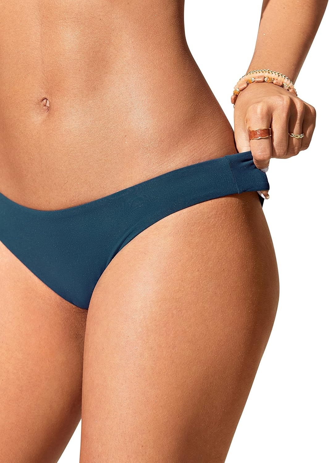 image:imageCRZ YOGA Low Waisted Bikini Bottom for Women Cheeky Basic Bathing Swimsuit Swim BriefsInsignia Blue