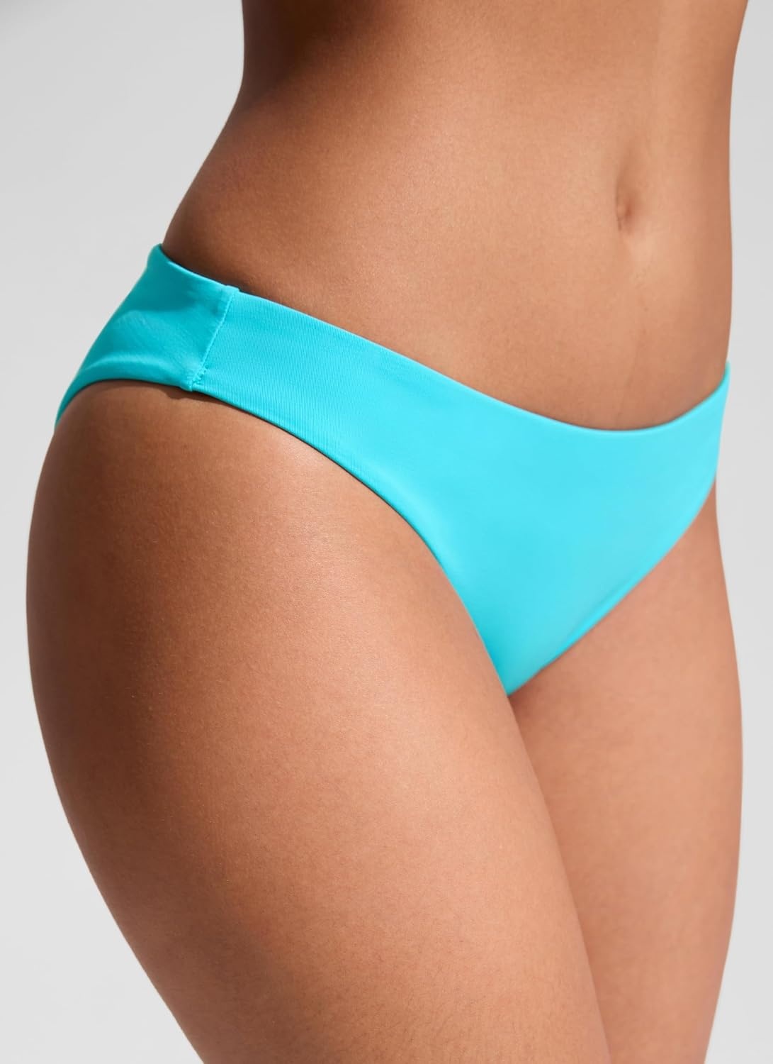image:imageCRZ YOGA Low Waisted Bikini Bottom for Women Cheeky Basic Bathing Swimsuit Swim BriefsTurquoise