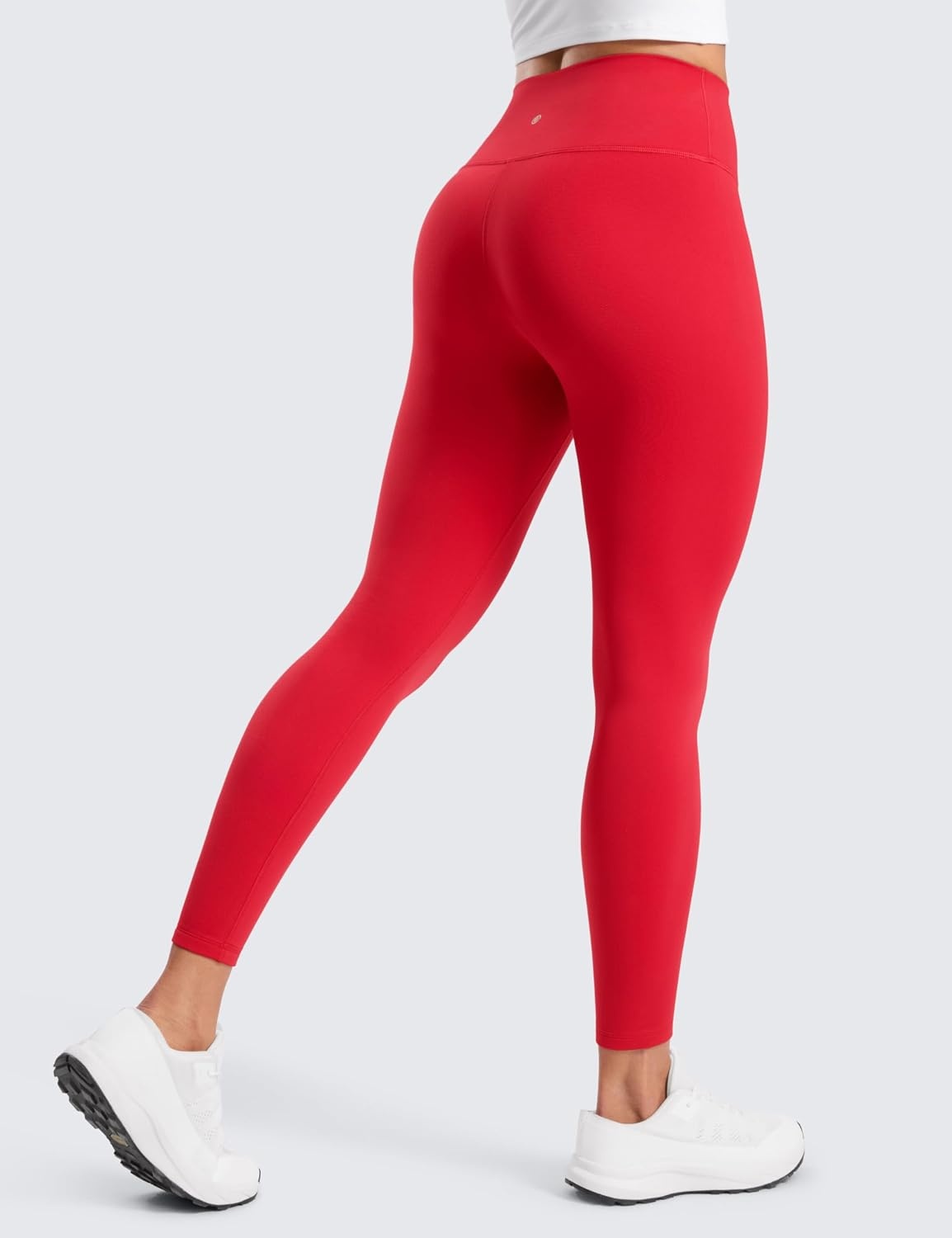 image:imageCRZ YOGA Matte Thermal Fleece Lined Leggings 25 Casual Lounge Workout Womens Yoga High Waisted Pants Winter WarmAurora Red