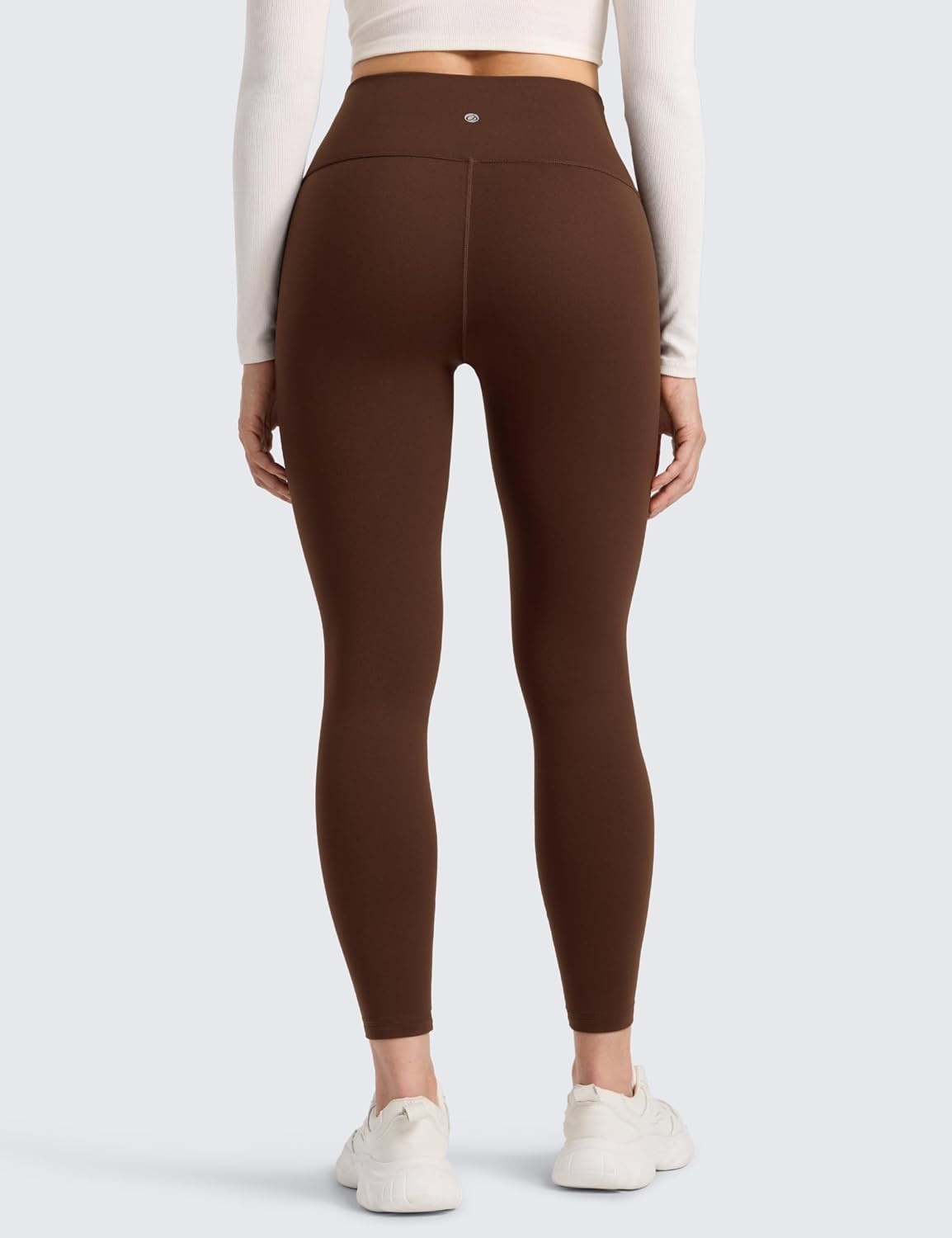 image:imageCRZ YOGA Matte Thermal Fleece Lined Leggings 25 Casual Lounge Workout Womens Yoga High Waisted Pants Winter WarmLava Brown