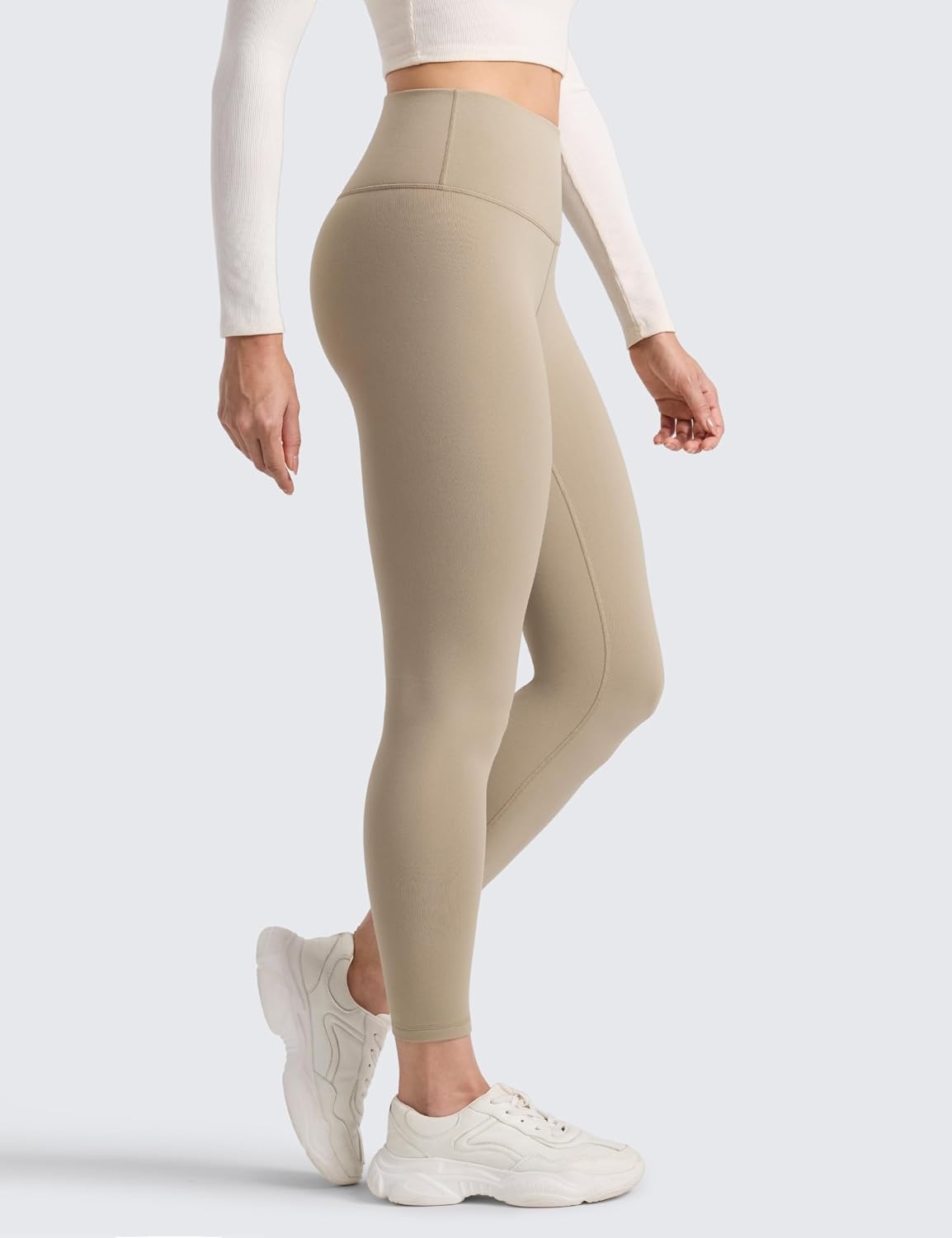 image:imageCRZ YOGA Matte Thermal Fleece Lined Leggings 25 Casual Lounge Workout Womens Yoga High Waisted Pants Winter WarmOak