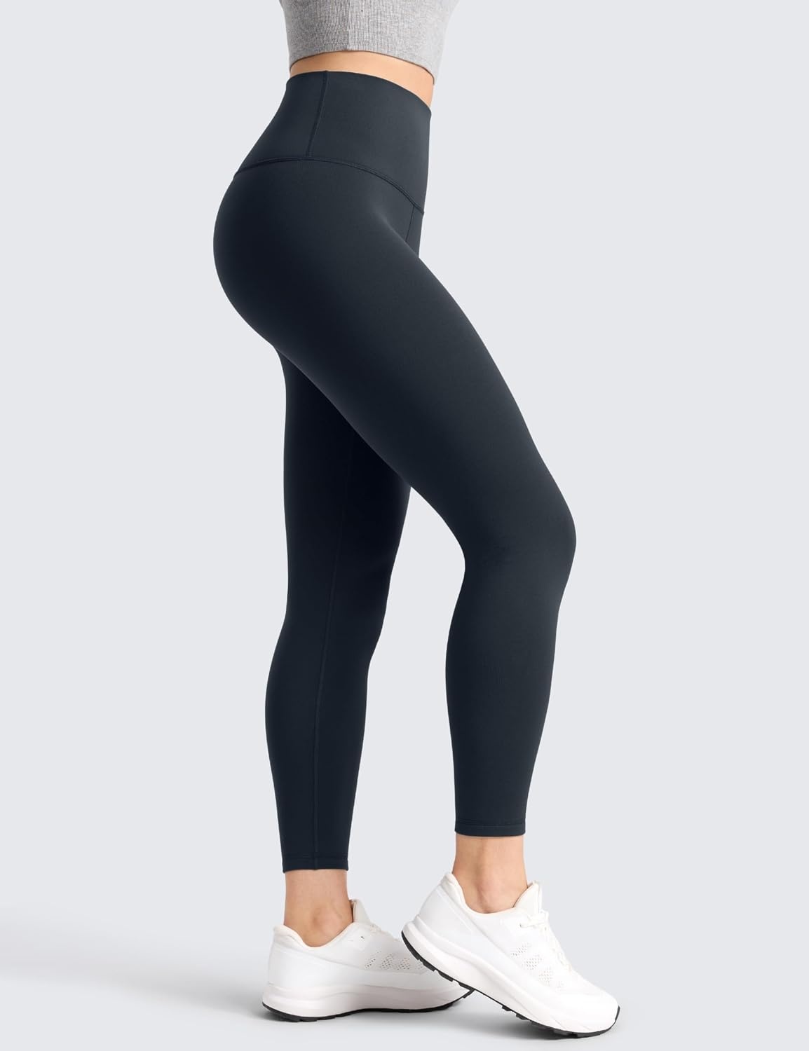 image:imageCRZ YOGA Matte Thermal Fleece Lined Leggings 25 Casual Lounge Workout Womens Yoga High Waisted Pants Winter WarmTrue Navy