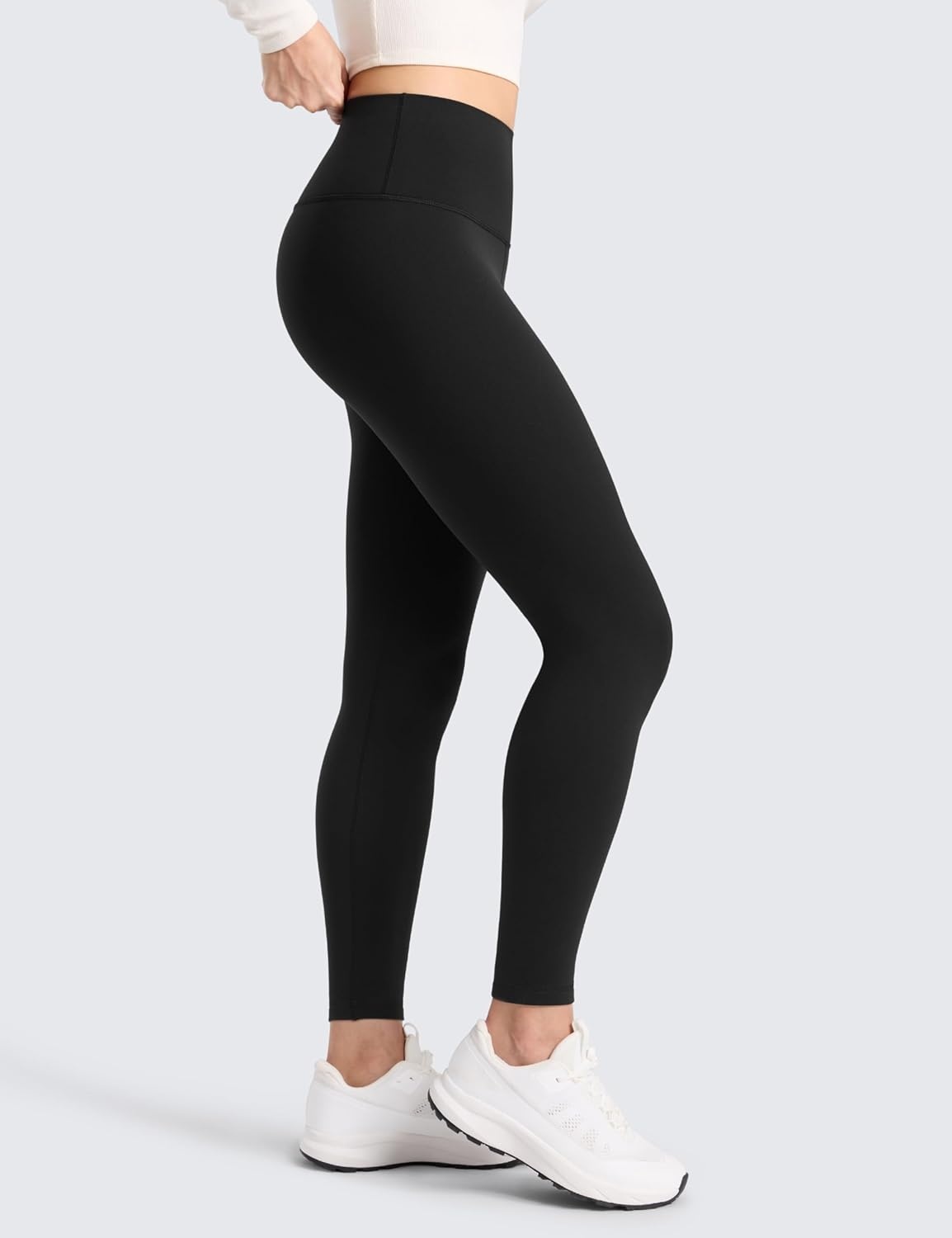 image:imageCRZ YOGA Matte Thermal Fleece Lined Leggings 28 Casual Lounge Workout Womens Yoga Full Length Pants Winter WarmBlack