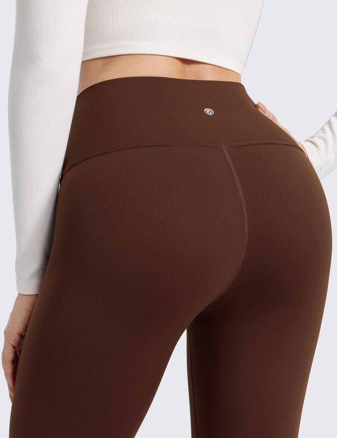 image:imageCRZ YOGA Matte Thermal Fleece Lined Leggings 28 Casual Lounge Workout Womens Yoga Full Length Pants Winter WarmLava Brown