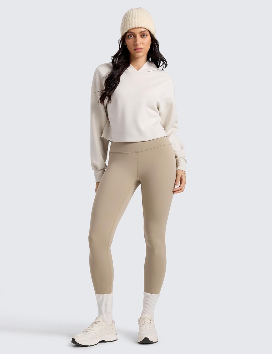 image:imageCRZ YOGA Matte Thermal Fleece Lined Leggings 28 Casual Lounge Workout Womens Yoga Full Length Pants Winter WarmOak