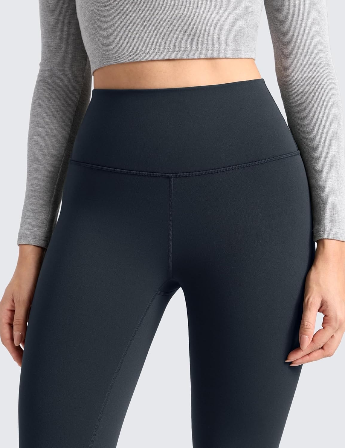 image:imageCRZ YOGA Matte Thermal Fleece Lined Leggings 28 Casual Lounge Workout Womens Yoga Full Length Pants Winter WarmTrue Navy