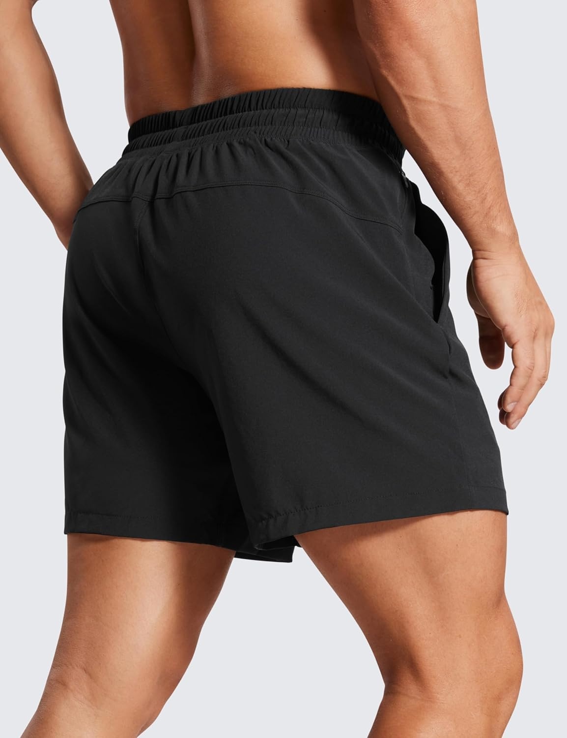 image:imageCRZ YOGA Mens 2 in 1 Running Shorts 5 Lined Workout Quick Dry for Workout Sports Athletic with PocketsBlack