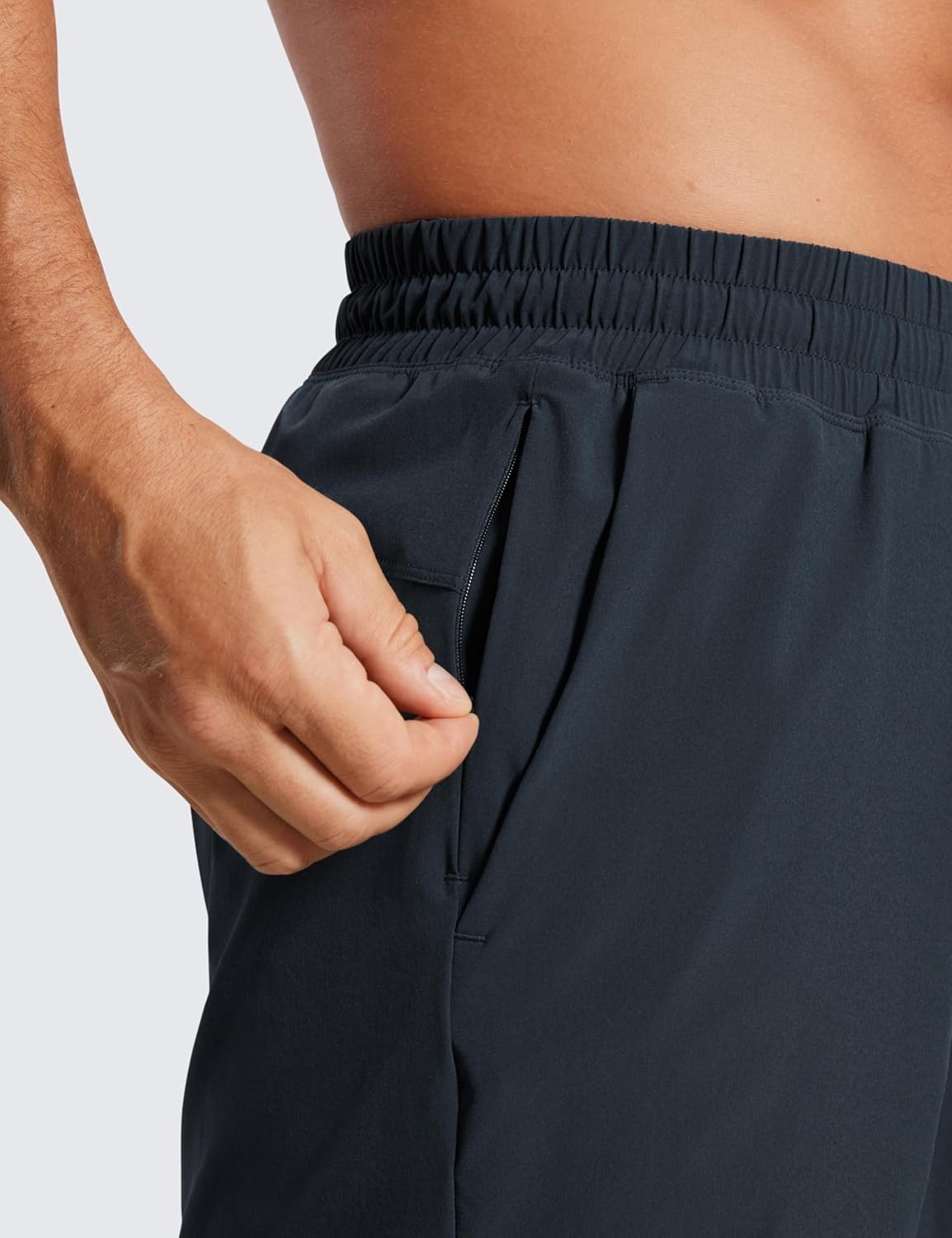 image:imageCRZ YOGA Mens 2 in 1 Running Shorts 5 Lined Workout Quick Dry for Workout Sports Athletic with PocketsTrue Navy