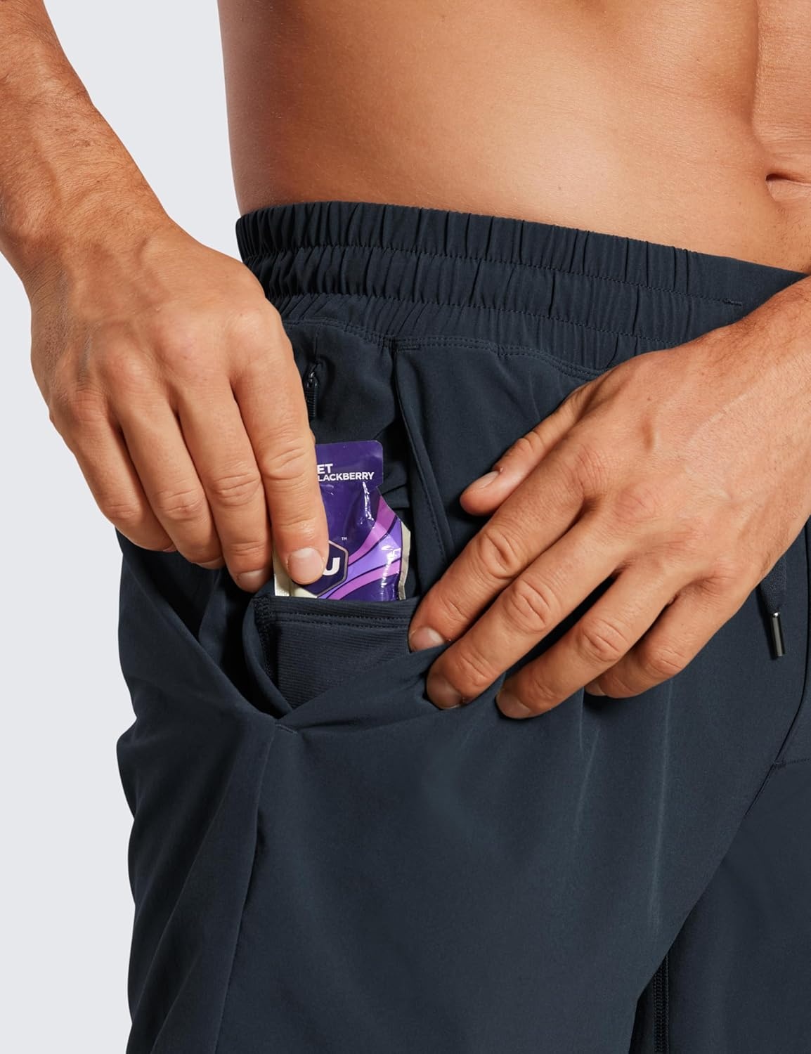 image:imageCRZ YOGA Mens 2 in 1 Running Shorts 5 Lined Workout Quick Dry for Workout Sports Athletic with PocketsTrue Navy