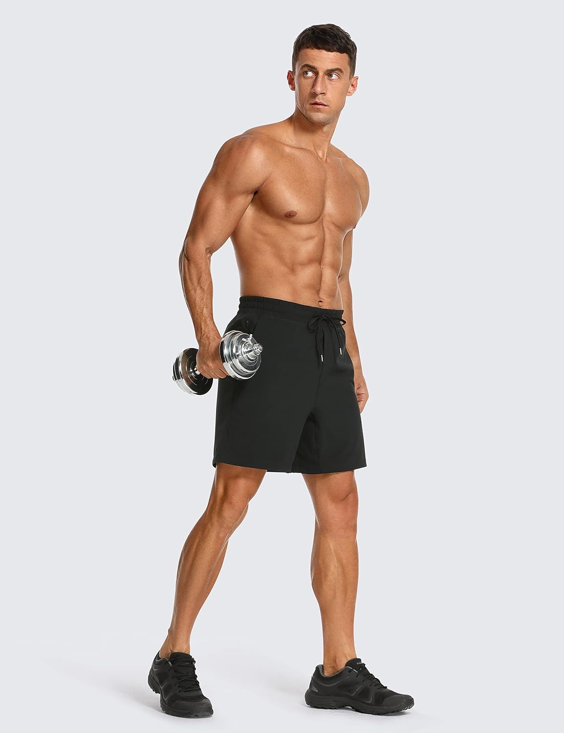 image:imageCRZ YOGA Mens 2 in 1 Running Shorts 7 Lined Workout Quick Dry Lightweight for Sports Athletic with PocketsBlack