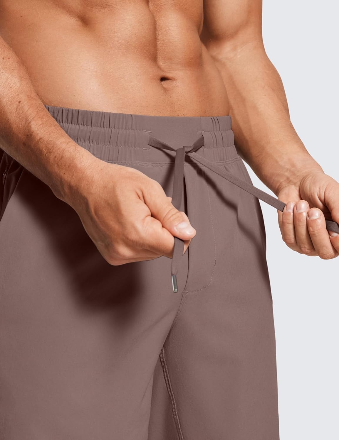 image:imageCRZ YOGA Mens 2 in 1 Running Shorts 7 Lined Workout Quick Dry Lightweight for Sports Athletic with PocketsBrown Rock